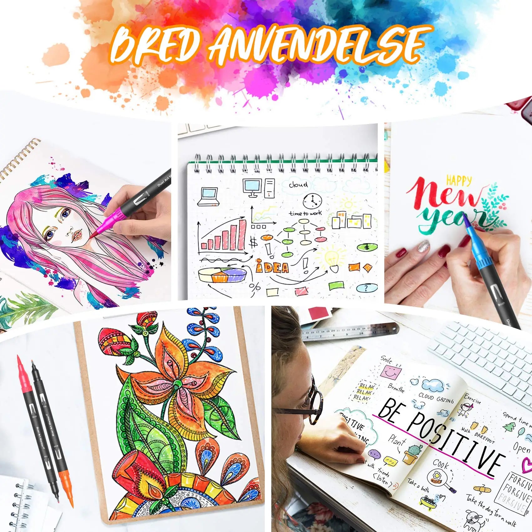 Set Rotuladores de Acuarela Doble Punta | 12 a 120 Colores