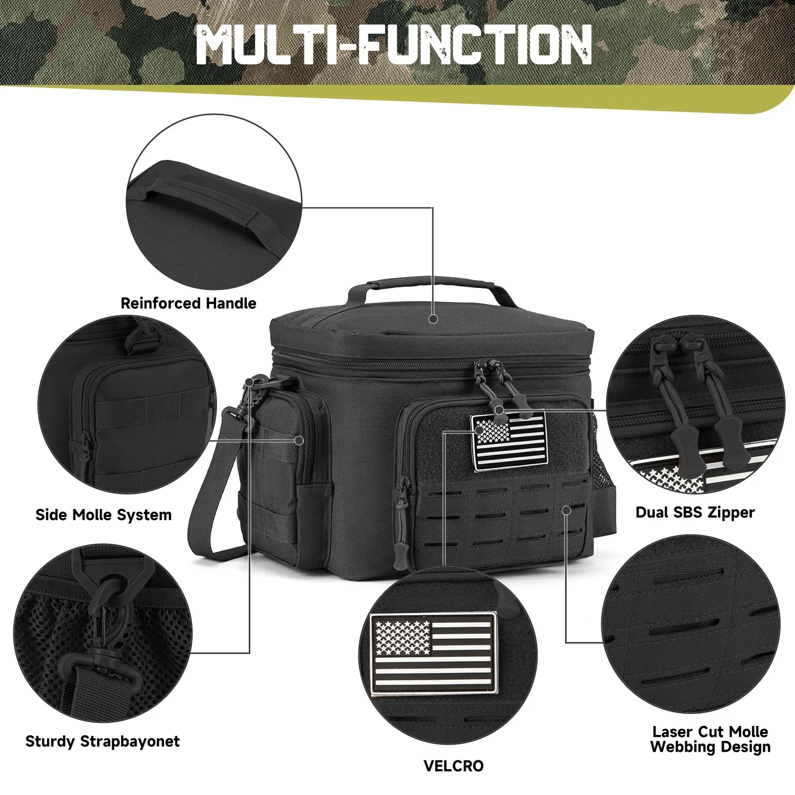 Bolsa Térmica Táctica 13L | Mochila Nevera para Camping y Picnic