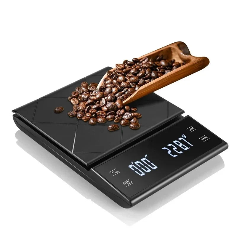 Báscula de Cocina Digital de Precisión 3kg | LCD con Temporizador