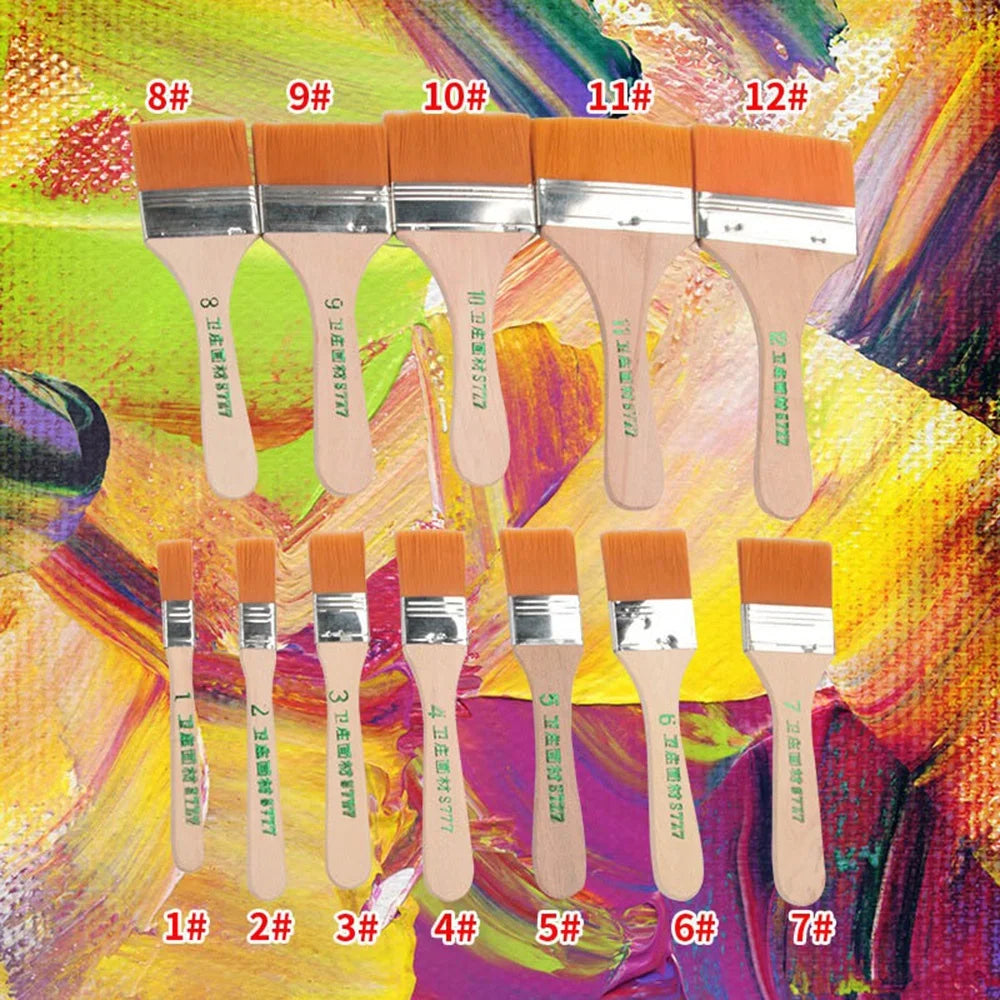 Set 12 Pinceles de Pintura | Acuarela, Acrílico y Óleo