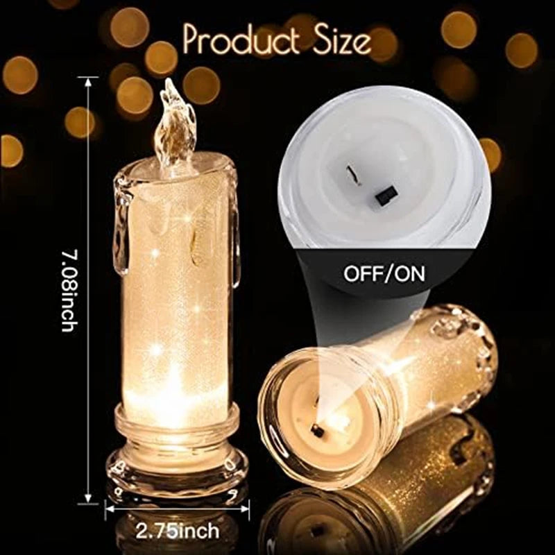 Pack 4 Velas LED Sin Llama | Decoración Hogar Navidad y Halloween