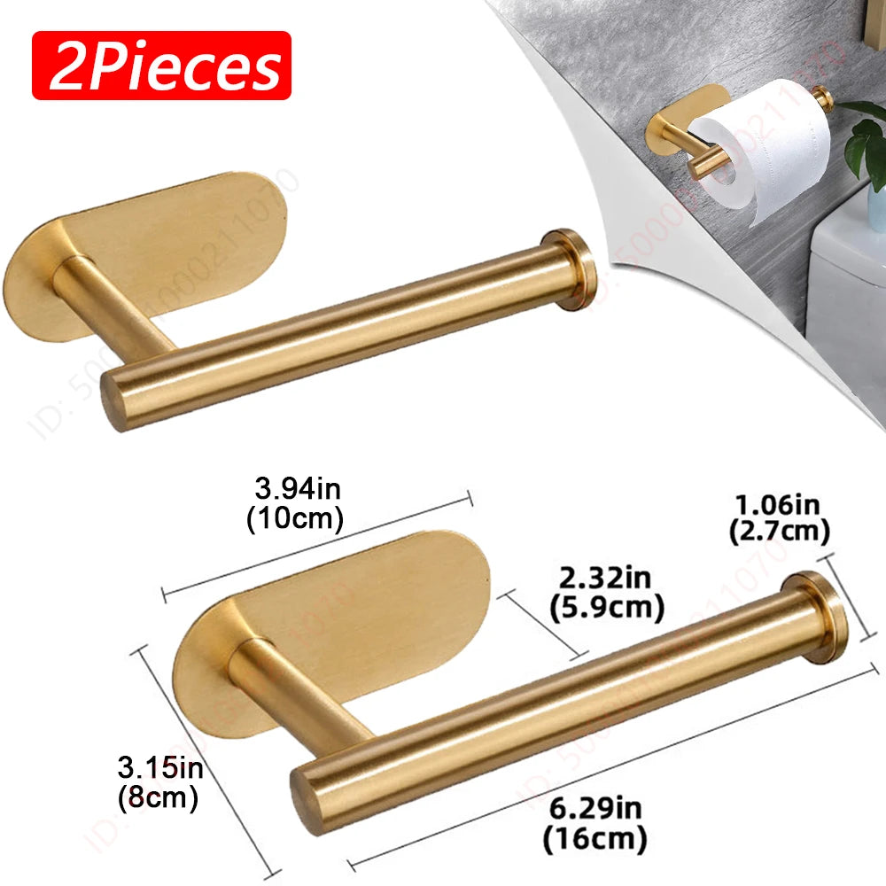 Portarrollos de Papel Sin Taladro | Acero Inoxidable Baño y Cocina