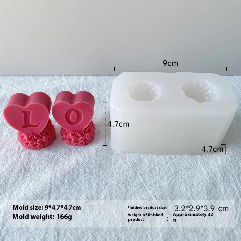 Molde de Silicona para Velas 3D | DIY San Valentín y Decoración