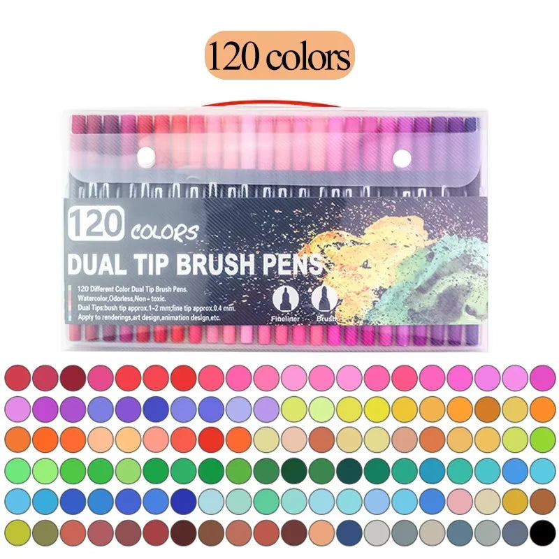 Set Rotuladores de Acuarela Doble Punta | 12 a 120 Colores