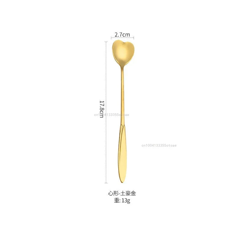 Cuchara Decorativa con Flor | Café, Postre y Té Dorada