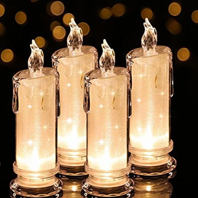 Pack 4 Velas LED Sin Llama | Decoración Hogar Navidad y Halloween