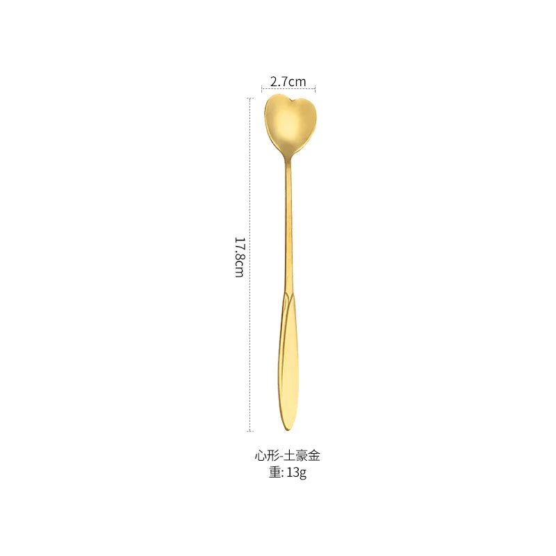 Cuchara Decorativa con Flor | Café, Postre y Té Dorada