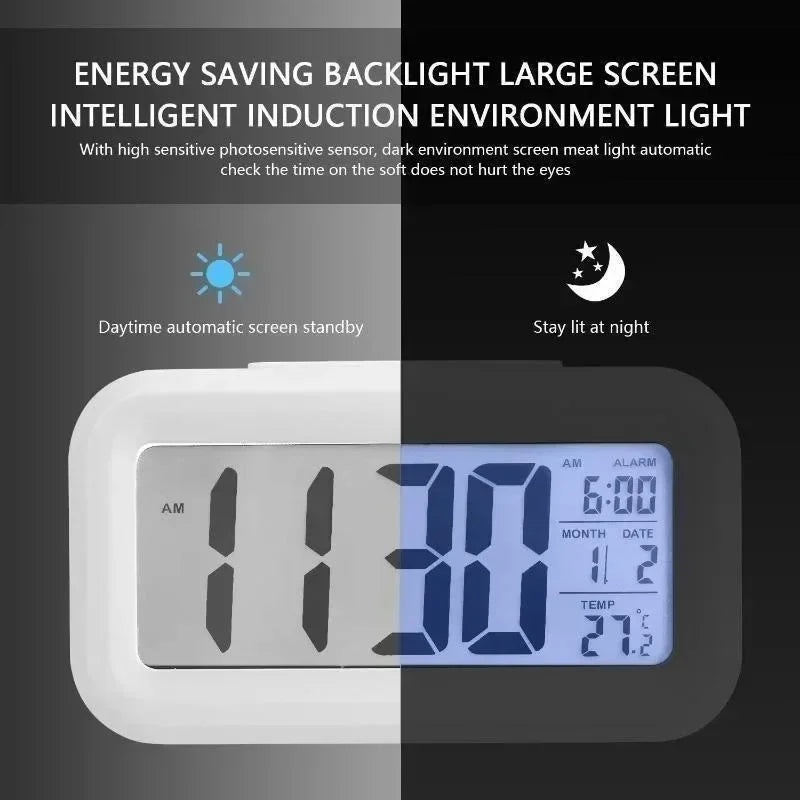 Reloj Despertador Digital LED | Calendario y Temperatura | Decoración Escritorio