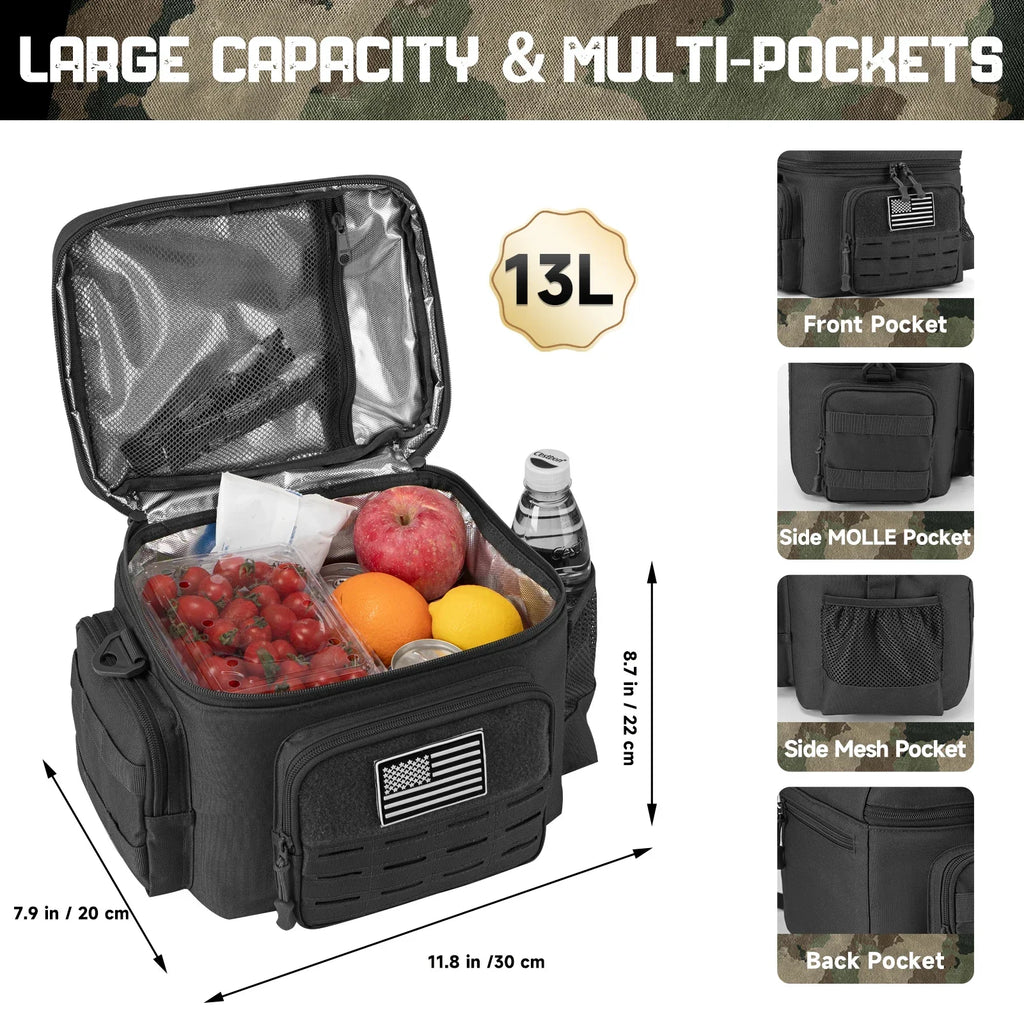 Bolsa Térmica Táctica 13L | Mochila Nevera para Camping y Picnic