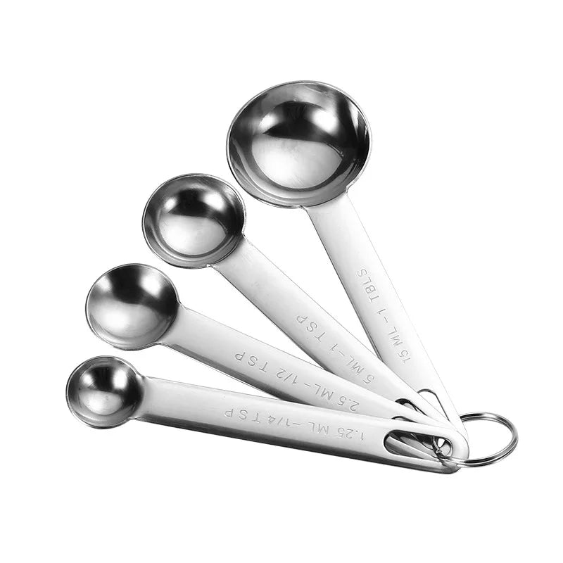 Set Cucharas Medidoras Acero Inoxidable | 4 a 8 Piezas Cocina