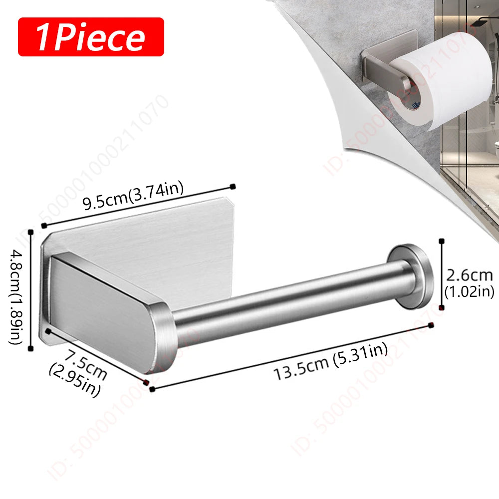 Portarrollos de Papel Sin Taladro | Acero Inoxidable Baño y Cocina