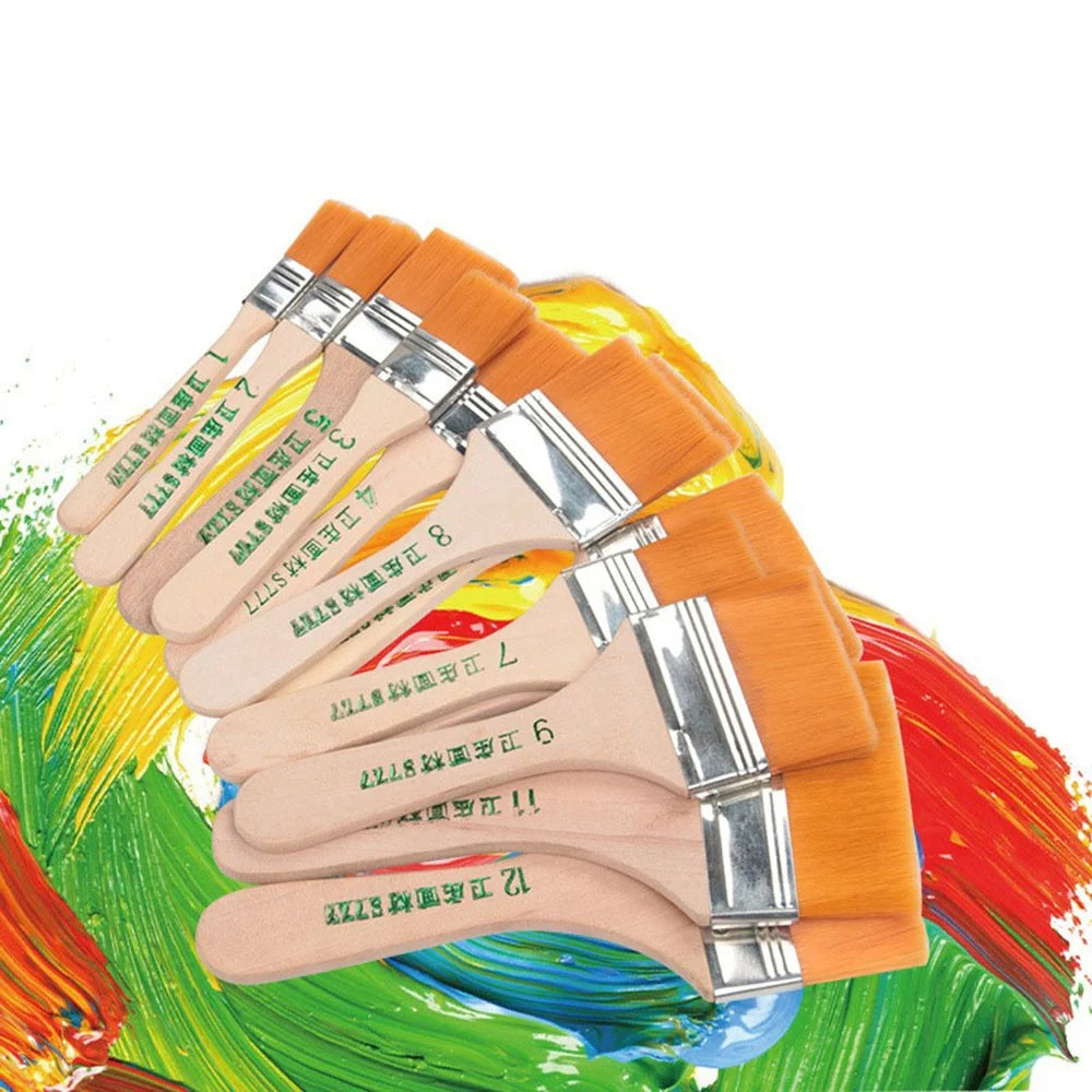 Set 12 Pinceles de Pintura | Acuarela, Acrílico y Óleo