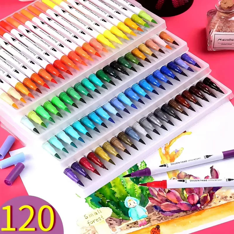 Set Rotuladores de Acuarela Doble Punta | 12 a 120 Colores