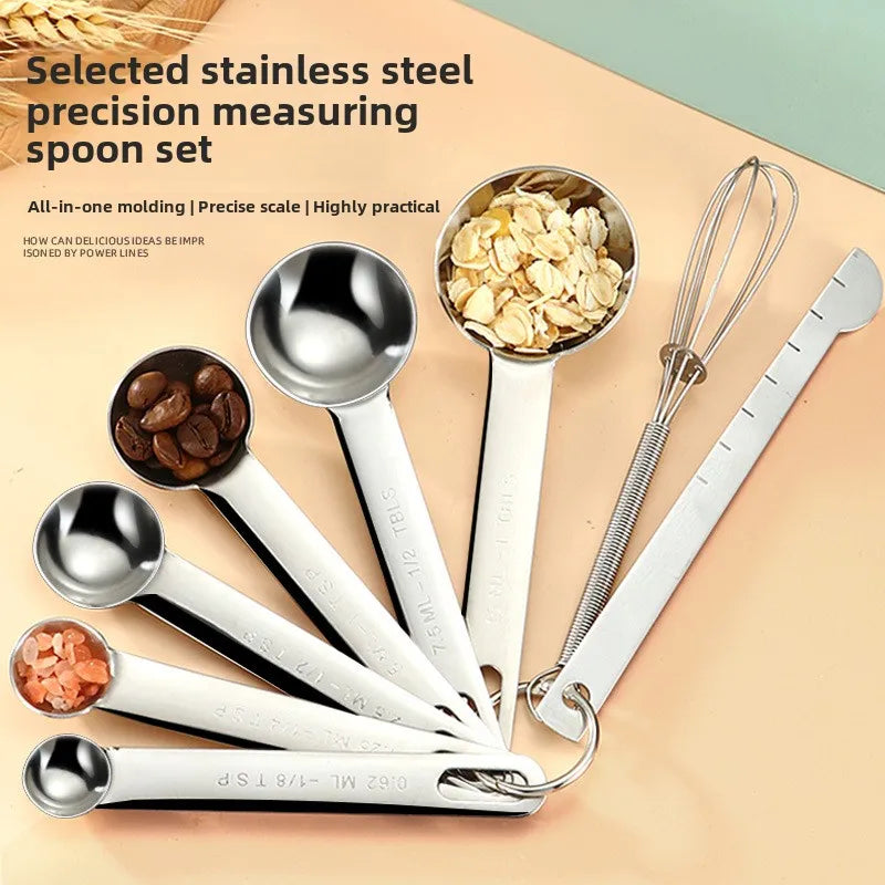 Set Cucharas Medidoras Acero Inoxidable | 4 a 8 Piezas Cocina