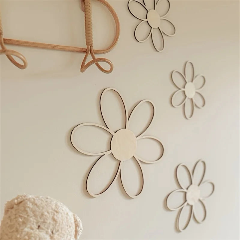 Decoración de Pared Margarita de Madera | Estilo Escandinavo DIY