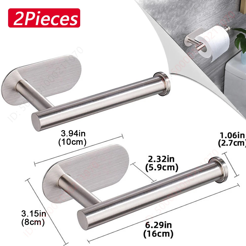 Portarrollos de Papel Sin Taladro | Acero Inoxidable Baño y Cocina