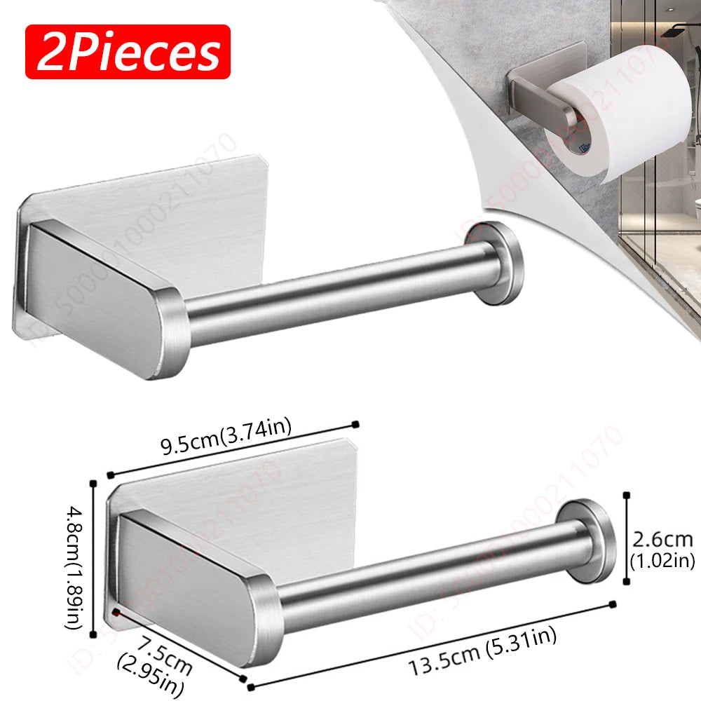 Portarrollos de Papel Sin Taladro | Acero Inoxidable Baño y Cocina
