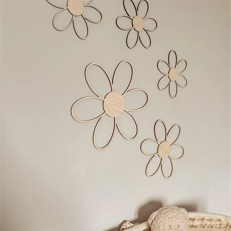 Decoración de Pared Margarita de Madera | Estilo Escandinavo DIY
