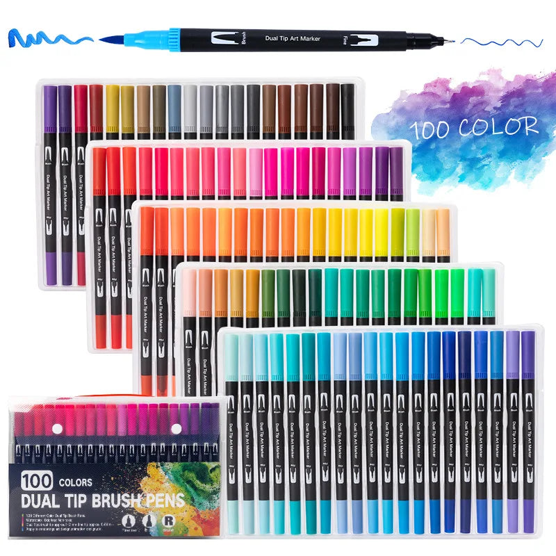 Set Rotuladores de Acuarela Doble Punta | 12 a 120 Colores