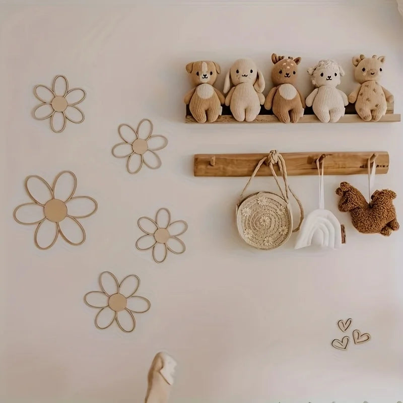 Decoración de Pared Margarita de Madera | Estilo Escandinavo DIY