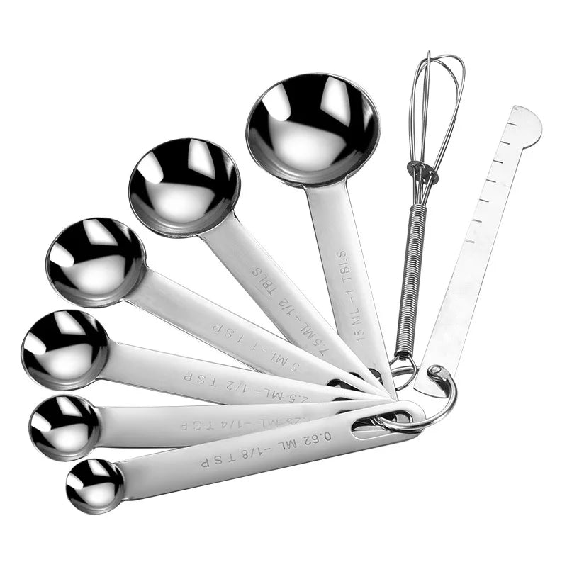 Set Cucharas Medidoras Acero Inoxidable | 4 a 8 Piezas Cocina