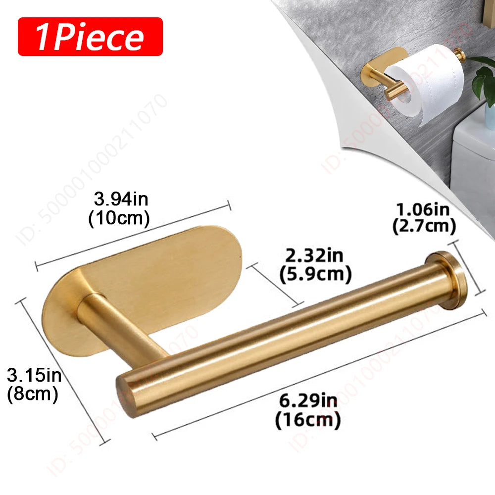 Portarrollos de Papel Sin Taladro | Acero Inoxidable Baño y Cocina