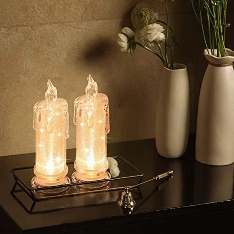 Pack 4 Velas LED Sin Llama | Decoración Hogar Navidad y Halloween