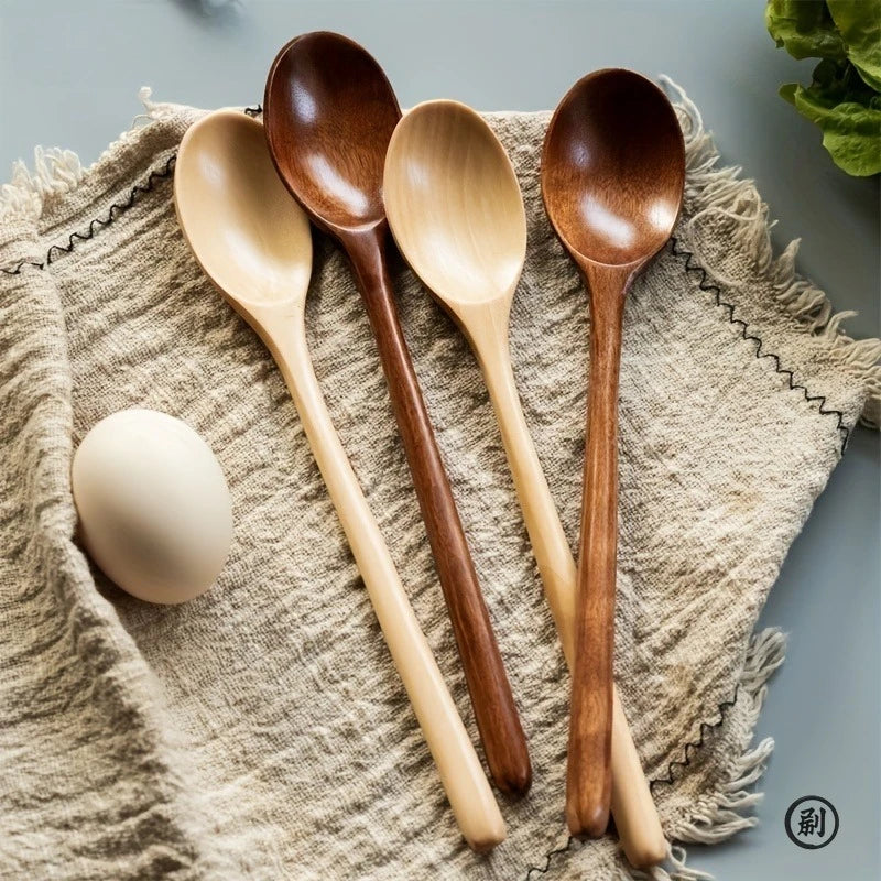Set 4 Cucharas de Madera Estilo Coreano | Cocina Natural
