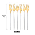 Set 6 Tenedores Dorados de Acero Inoxidable | Cubertería Elegante