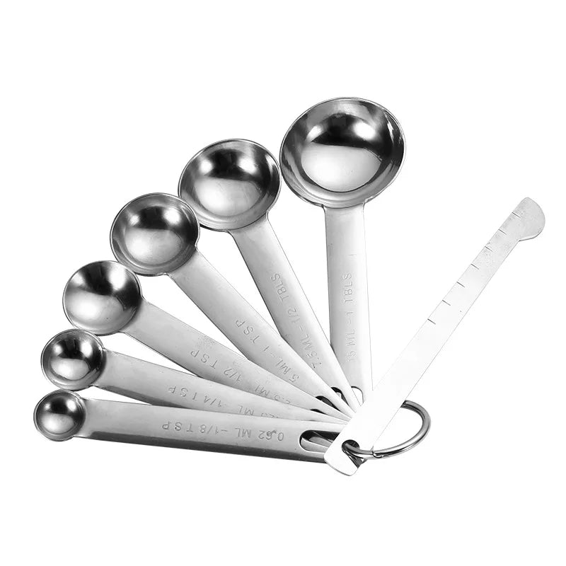 Set Cucharas Medidoras Acero Inoxidable | 4 a 8 Piezas Cocina