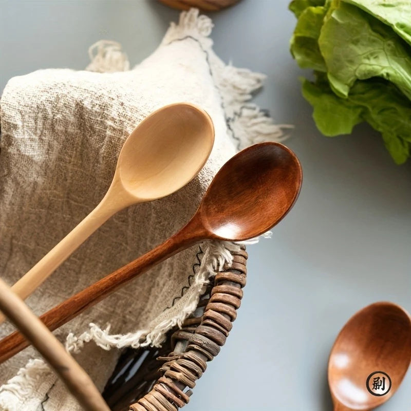 Set 4 Cucharas de Madera Estilo Coreano | Cocina Natural